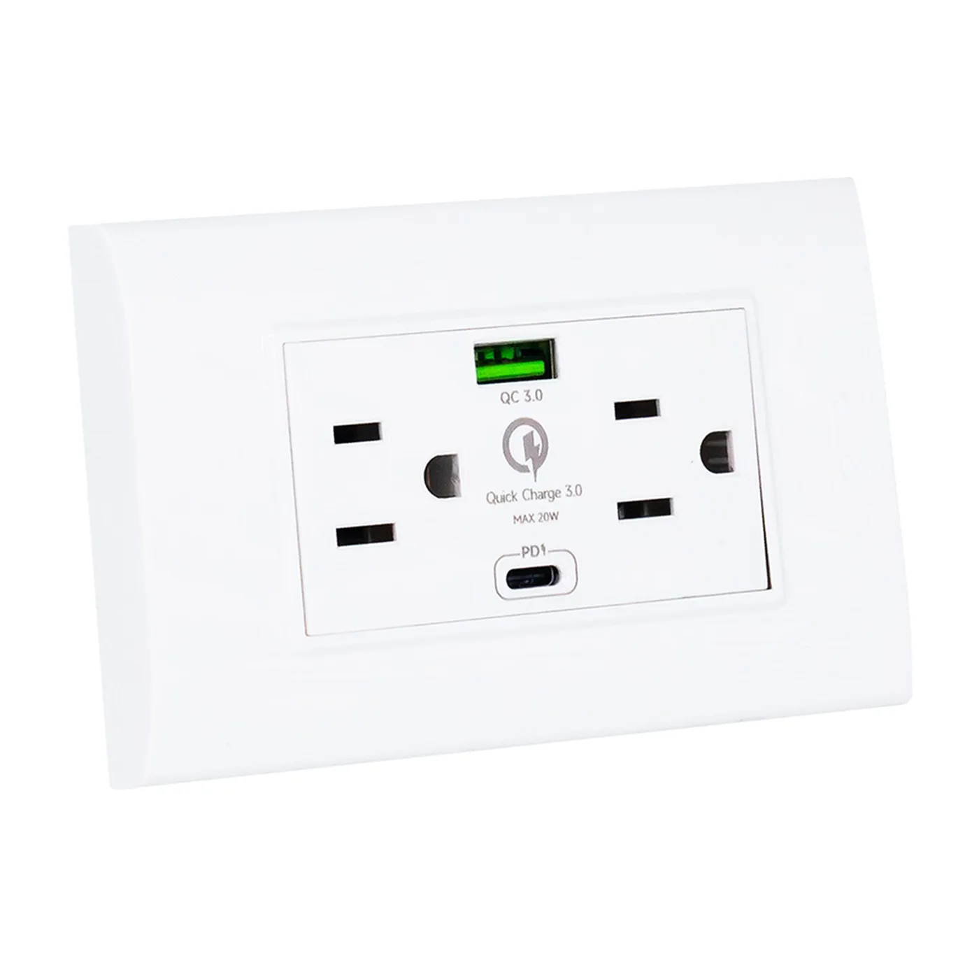 [B105/2U-C-W] Igoto - Toma Corriente con Tierra + USB y Tipo C Serie B [Blanco]