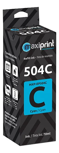 Tinta Maxiprint Compatible Epson 70ml Cyan 504C
