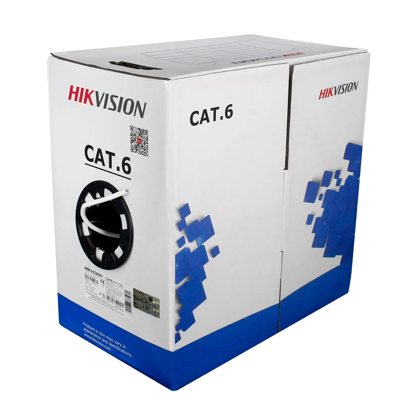 (DS-1LN6-UE-W) Hikvision - Cable UTP Categoria 6 100% Cobre Interior Blanco (Caja 305 Metros)