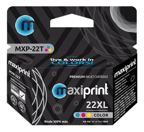 Cartucho Tinta Maxiprint Color 22XL