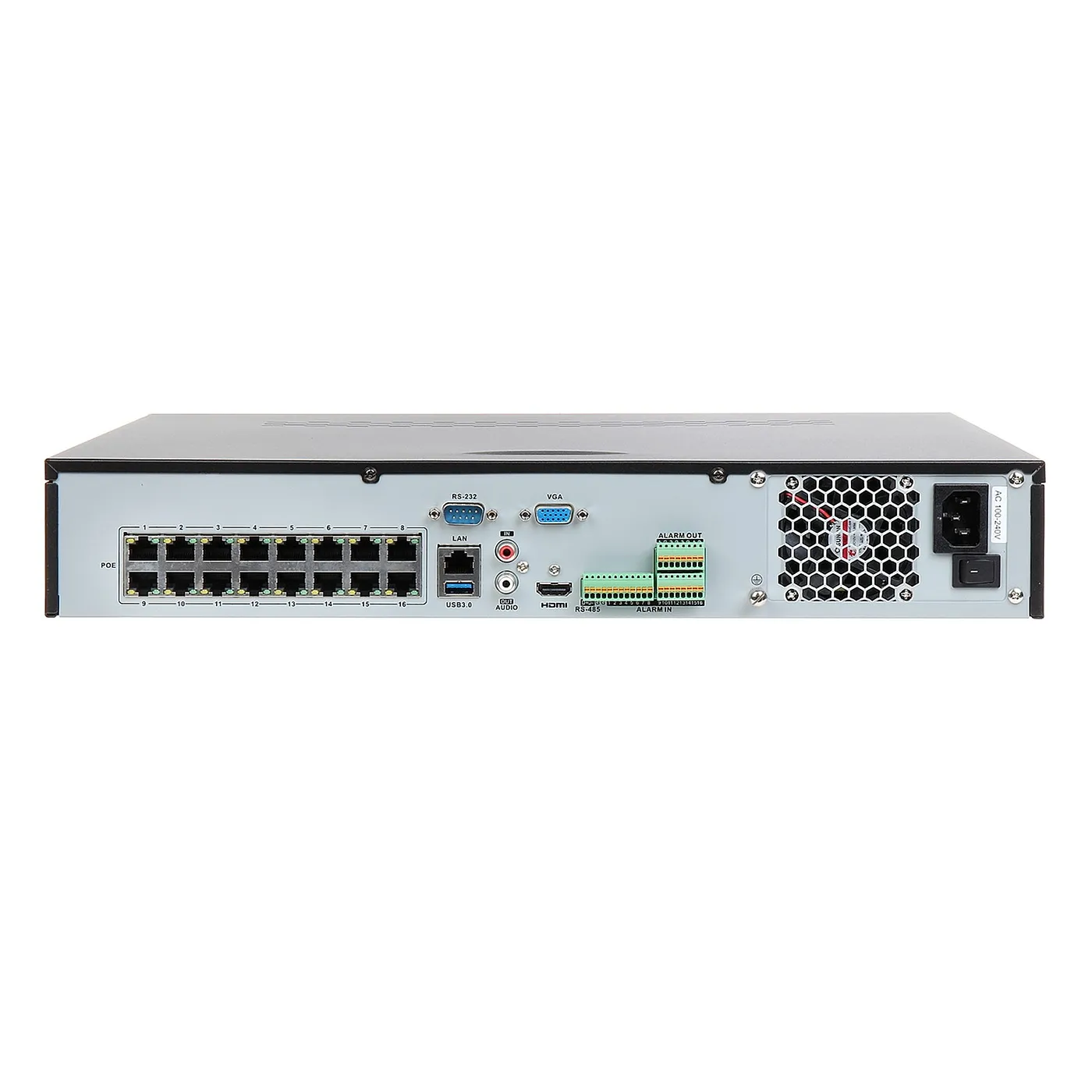 [DS-7732NXI-K4/16P(D)(STD)] Hikvision - NVR 4K [12MP] 32 Canales IP 16 Puertos POE+ Salida de vídeo 4K AcuSense Switch PoE 300 mts Alarmas I/O