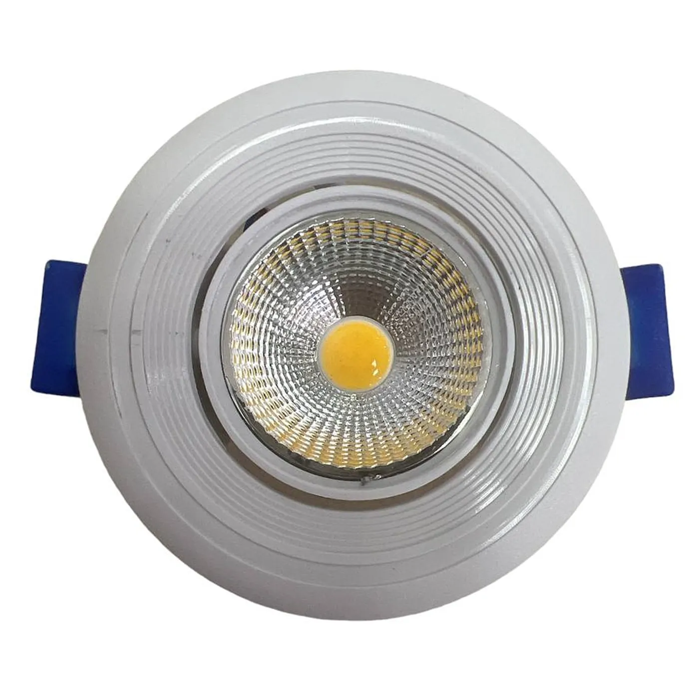 (203-6.5K) Lucerna - Lampara Spot Dirigible LED 3W 2-1/2" 6500K Luz Blanca Redonda Empotrar Borde Blanco 270lm