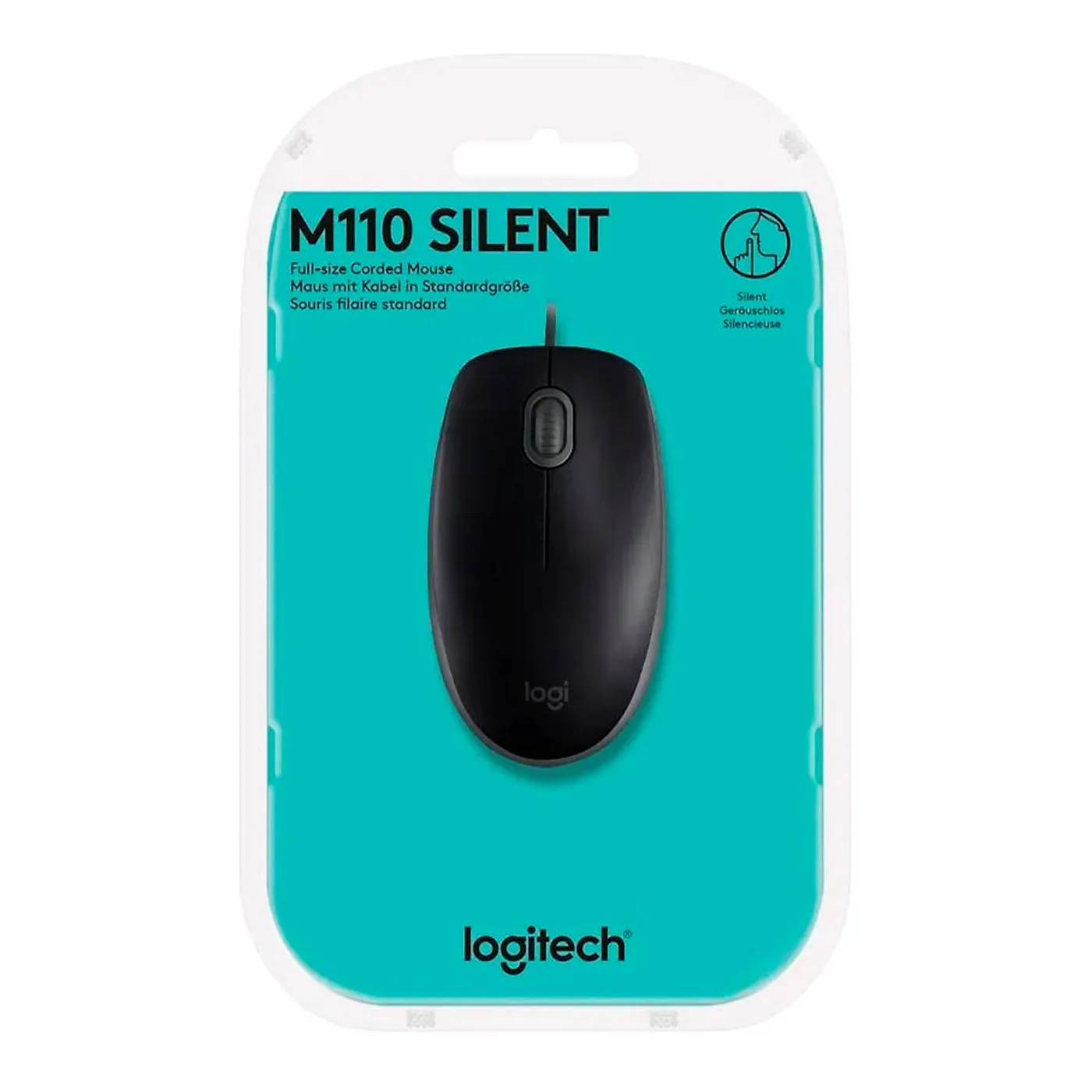 Mouse Optico Alambrico USB Silent Logitech (Negro) M110