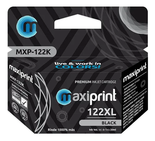 Cartucho Tinta Maxiprint Negro 122XL