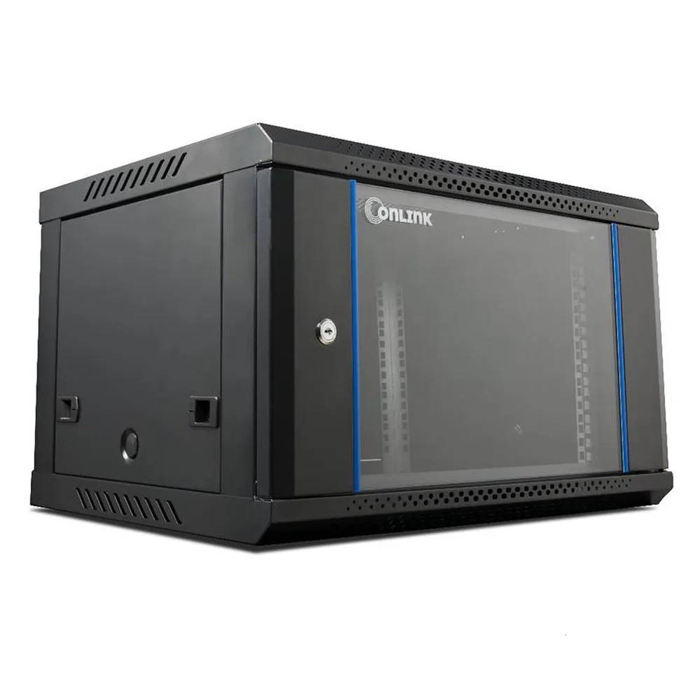 (WM6406) Onlink - Rack de Pared Cerrado Fijo 6U 600x 450mm con Puerta de Vidrio
