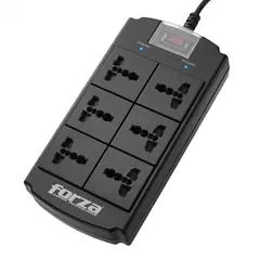 (FSP-06MN) Forza - Regleta Protector de Voltaje 110V/220V 1800W 6 x NEMA 5-15R