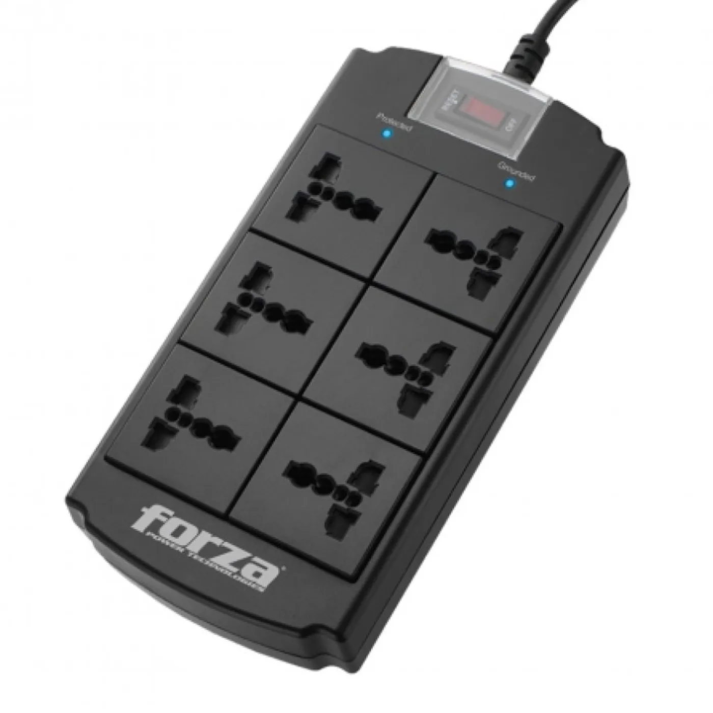 (FSP-06MN) Forza - Regleta Protector de Voltaje 110V/220V 1800W 6 x NEMA 5-15R