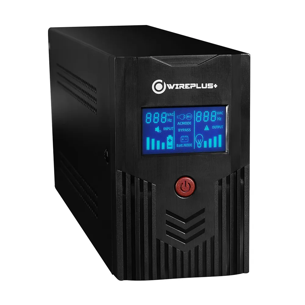 [WP-600-360W] Wireplus - UPS Interactivo 600VA 360W con Pantalla LCD 120V [4] Tomas