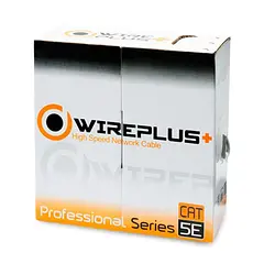 Cable UTP Categoria 5E CCA Interior Gris Wireplus+ (Caja 100 Metros)