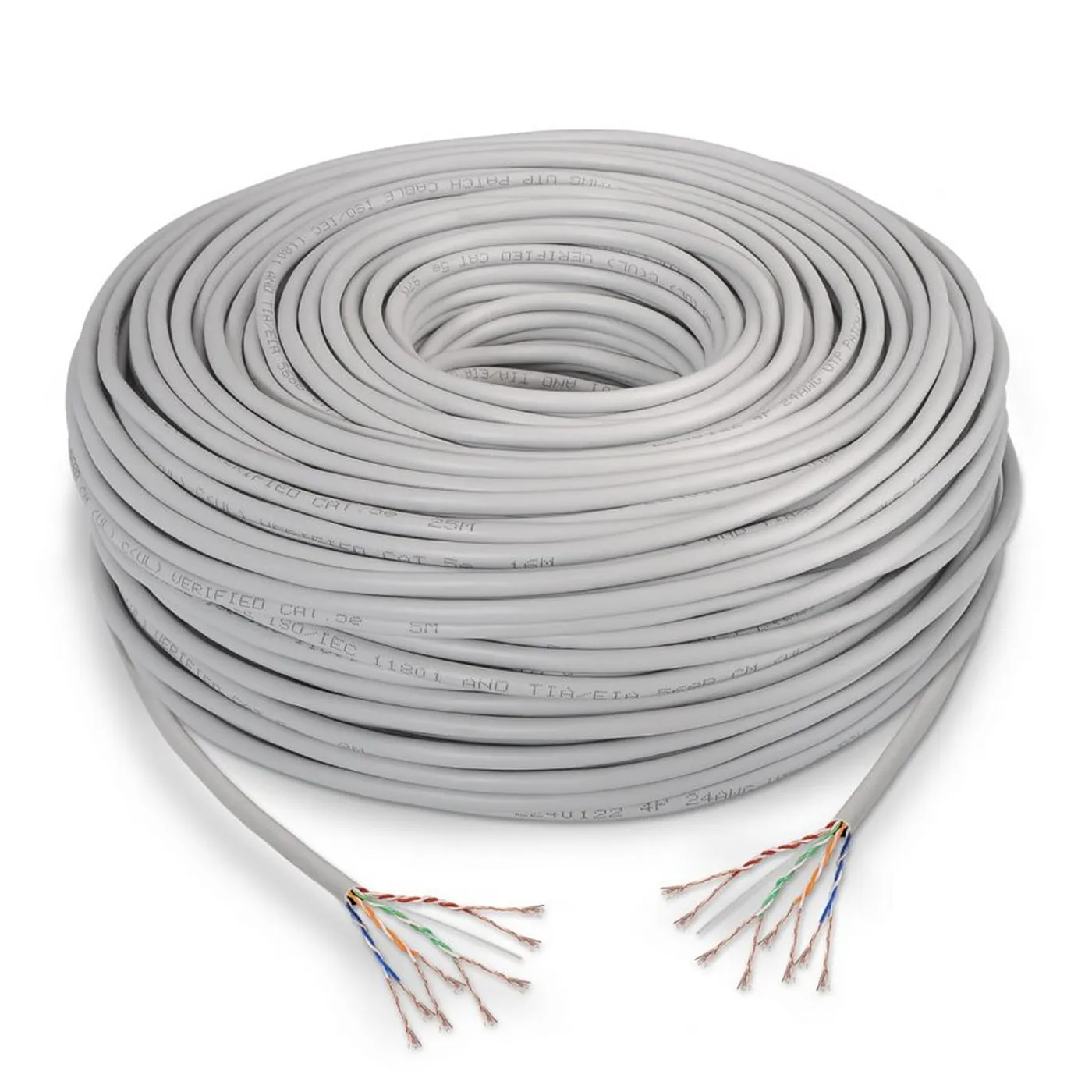 Cable UTP Categoria 5E CCA Interior Gris Wireplus+ (Rollo 50 Metros)