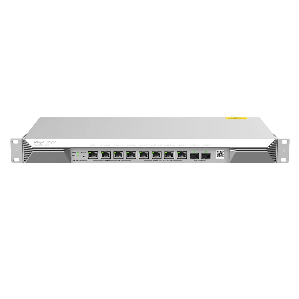 [RG-EG1510XS] Ruijie/Reyee - SME Router Core Rackeable SD-WAN 1 Puertos LAN 6 Puertos LAN/WAN Multi-Gigabit 2 SFP+ 1500 clientes