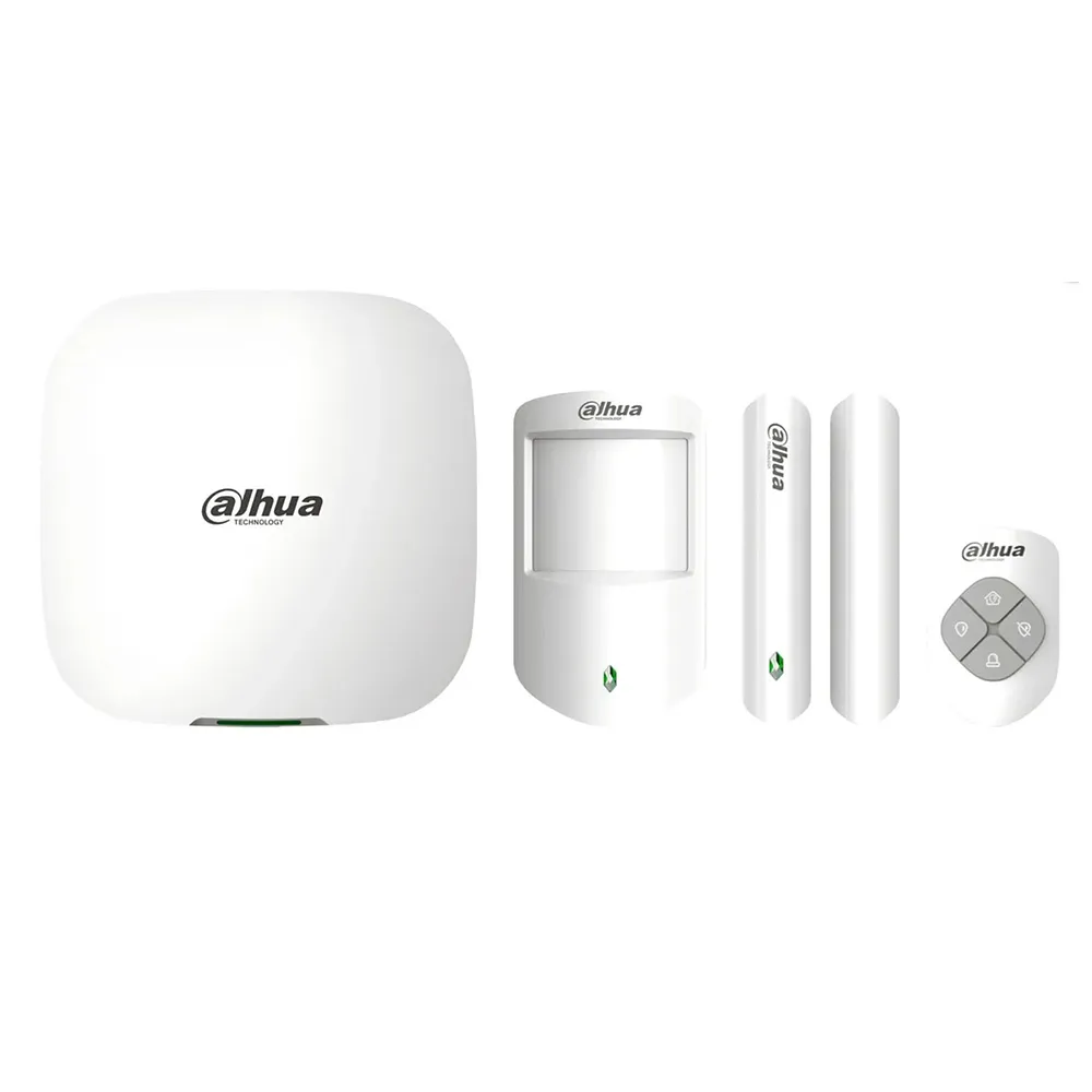 [DHI-ART-ARC3000H-03-W2] Dahua - Kit de Alarma Inalámbrico con Wi-Fi y Ethernet Admite 150 Canales Periféricos Inalámbricos Frecuencia 433MHz (Incluye Panel de Alarma Sensor de Movimiento Contacto Magnético y Control Remoto)